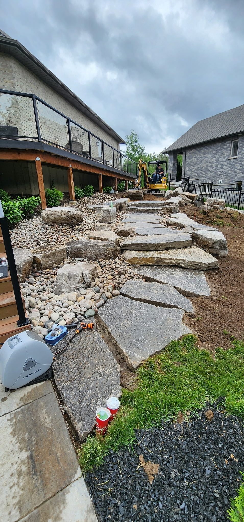 Excavator Creek Build — Natural Stone Source Ontario