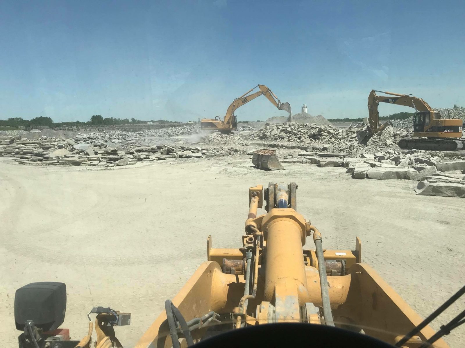 Excavators Quarry Work — Natural Stone Source Ontario