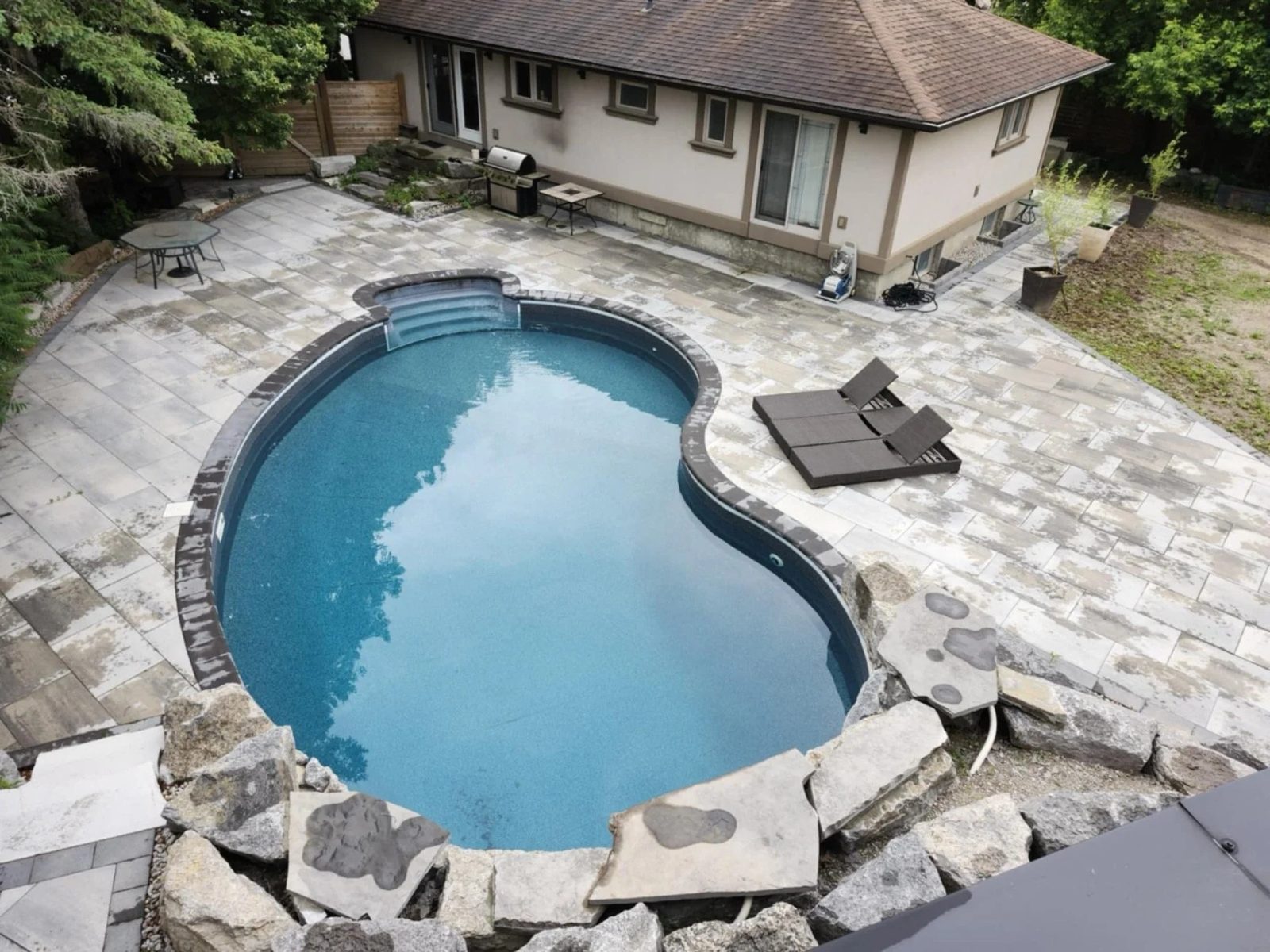 Pool Patio Aerial — Natural Stone Source Ontario