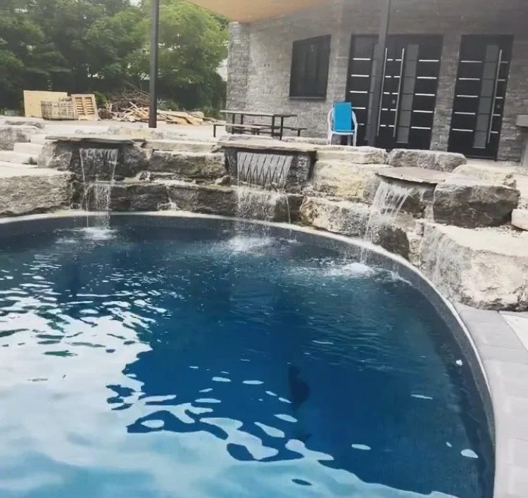 Pool Stone Waterfall — Natural Stone Source Ontario