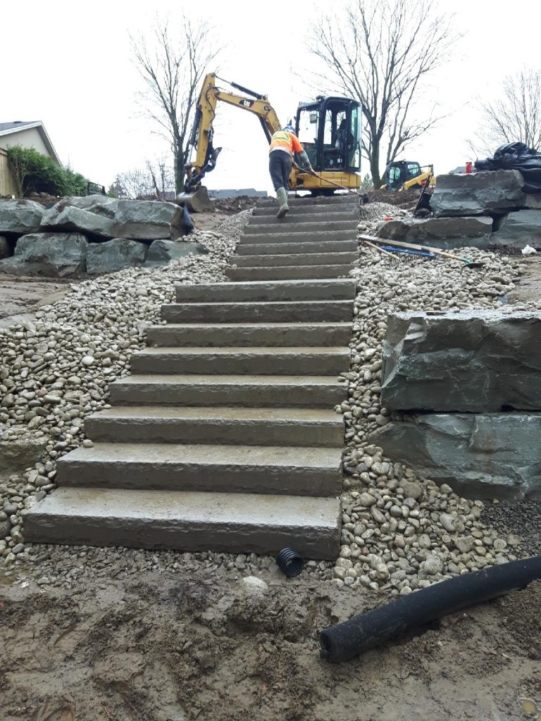 Steps Excavator Crew — Natural Stone Source Ontario