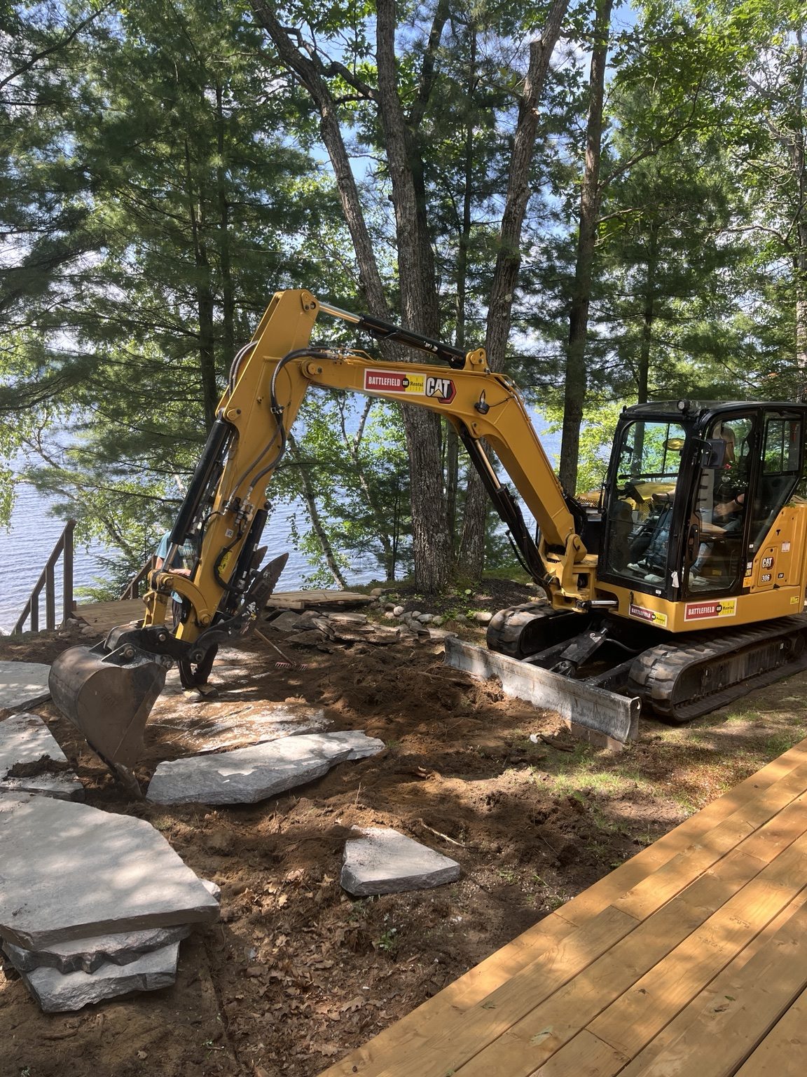 Waterfront Excavator Build — Natural Stone Source Ontario