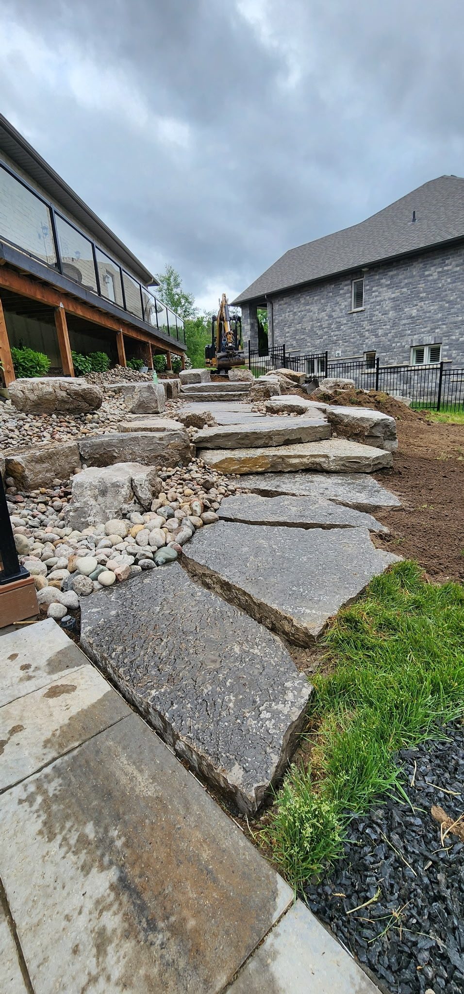 Natural Stone Steps and Walkway, Snow Valley - finished